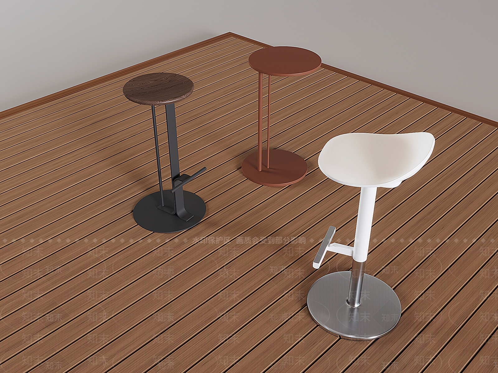现代吧椅3D模型下载【ID:1194864111】