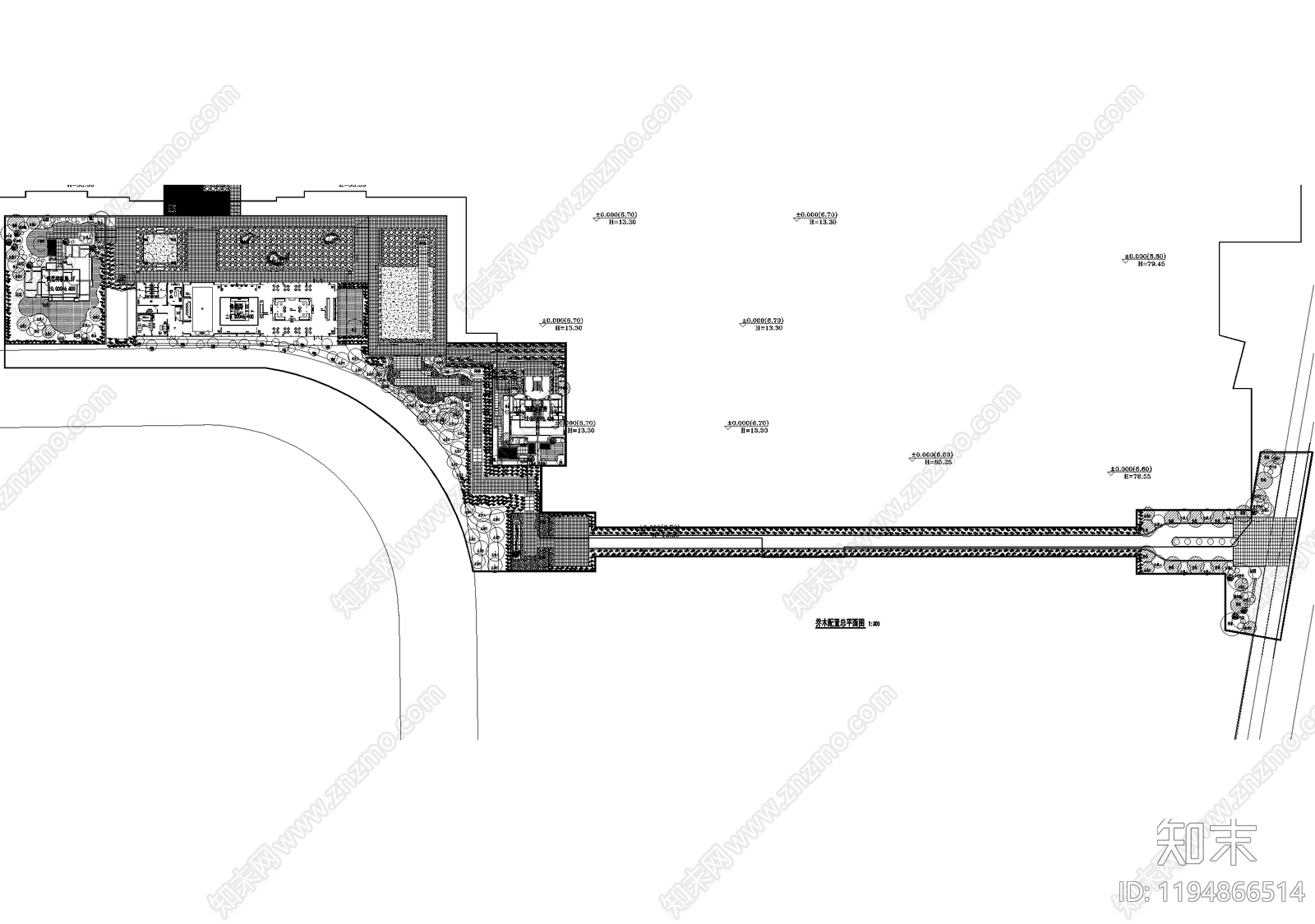 示范区景观cad施工图下载【ID:1194866514】