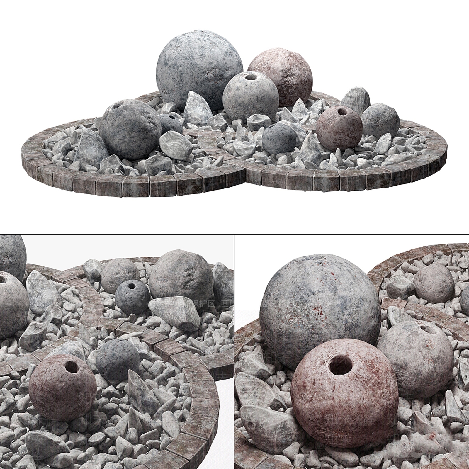 现代石头3D模型下载【ID:1194867489】