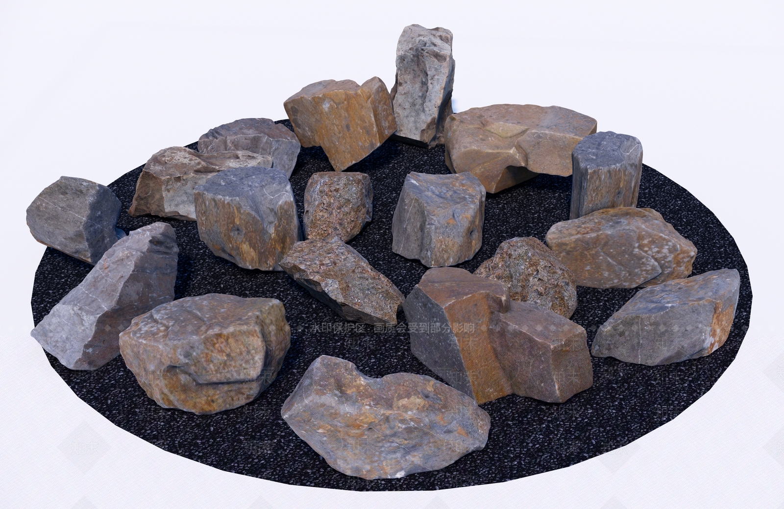 日式侘寂石头SU模型下载【ID:1194869261】