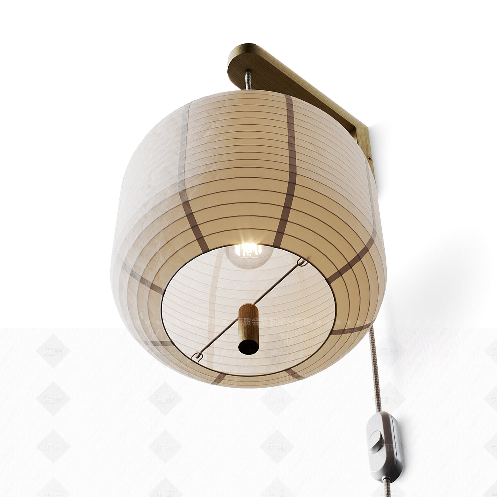 新中式日式壁灯3D模型下载【ID:1194870017】