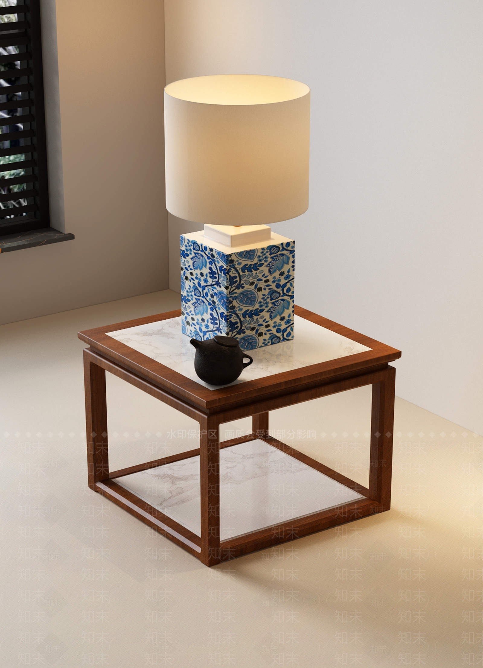 新中式禅意台灯3D模型下载【ID:1194870168】