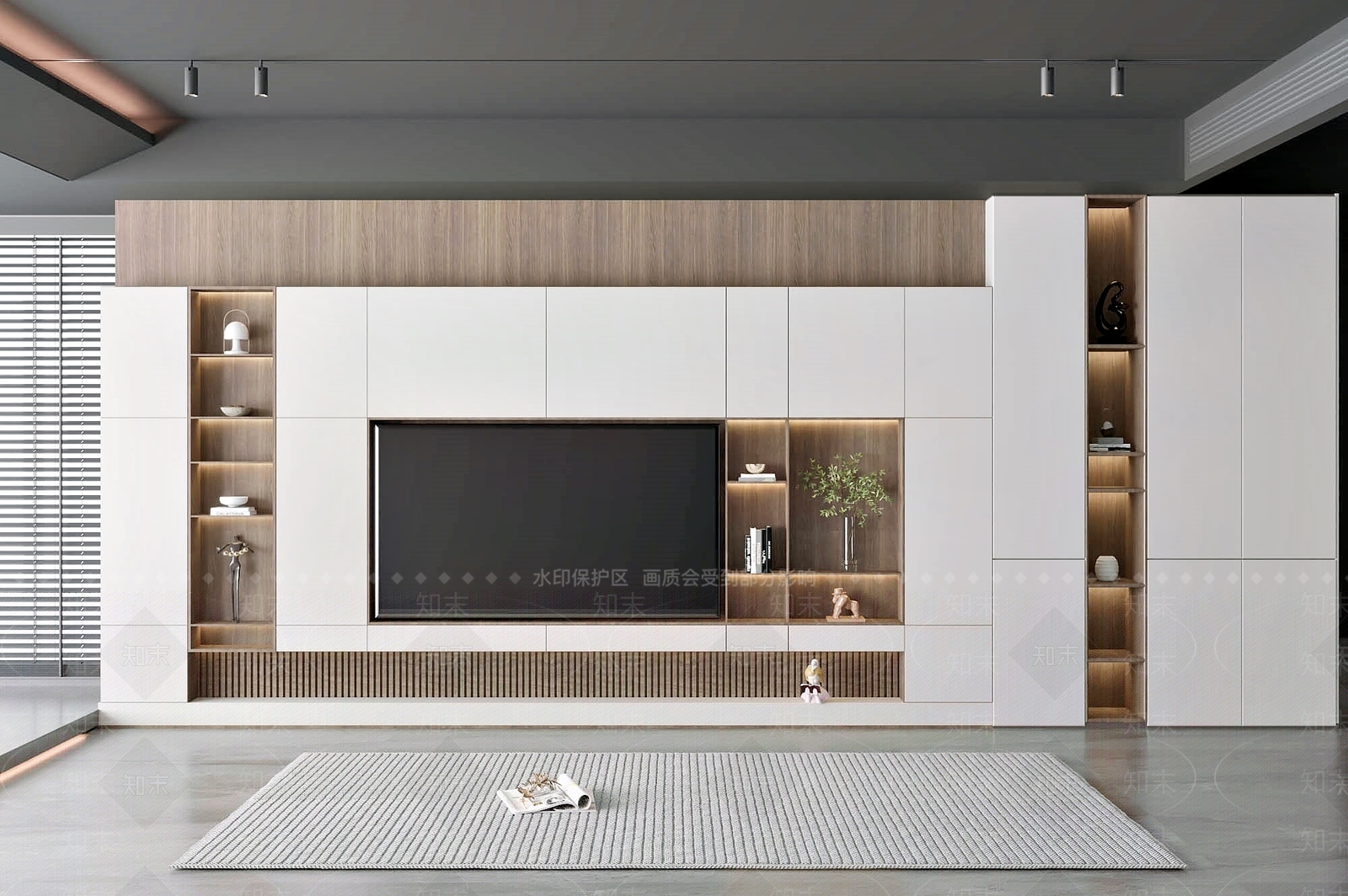 现代意式电视柜3D模型下载【ID:1194872416】
