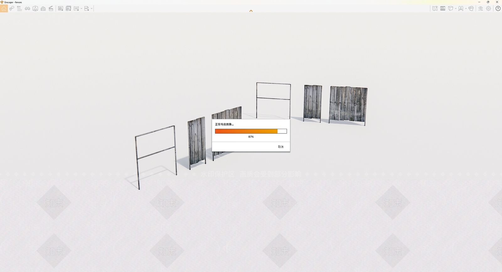 现代围栏护栏SU模型下载【ID:1194872319】