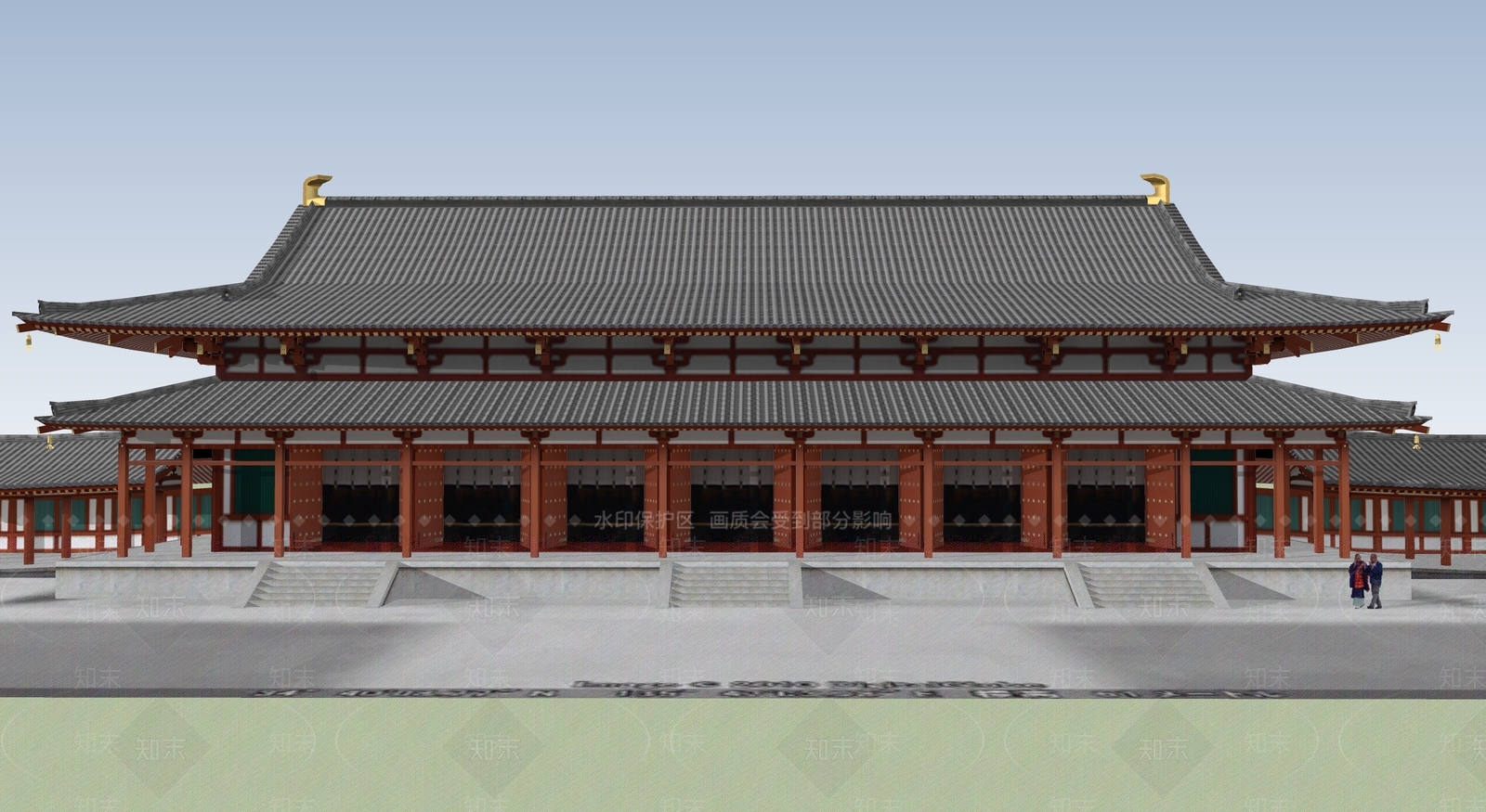中式古建筑SU模型下载【ID:1194872725】