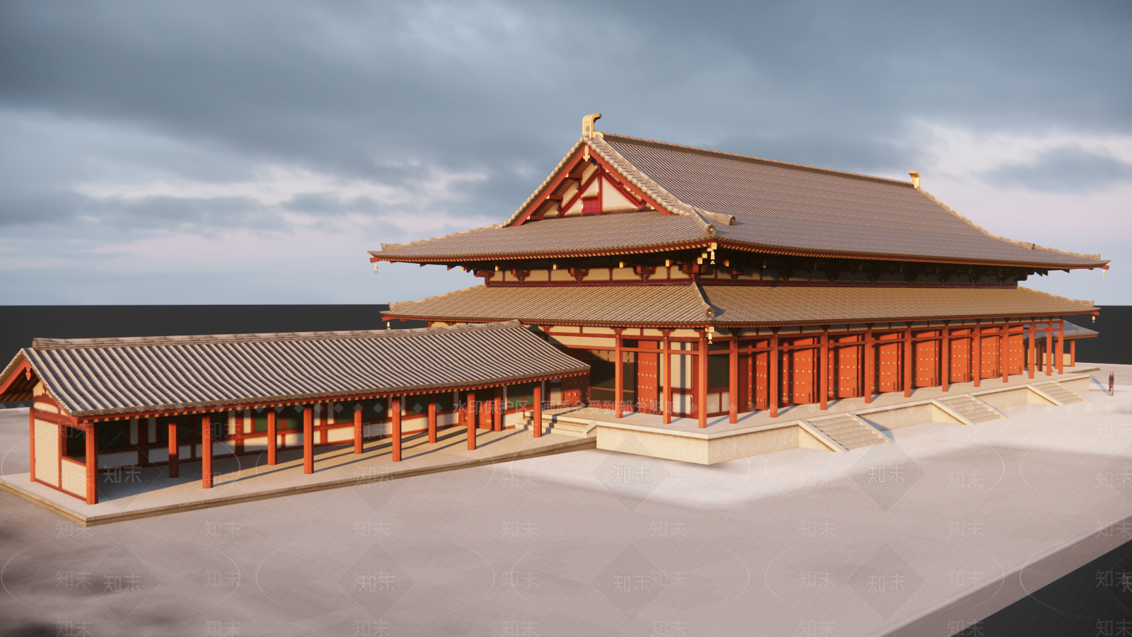 中式古建筑SU模型下载【ID:1194872725】