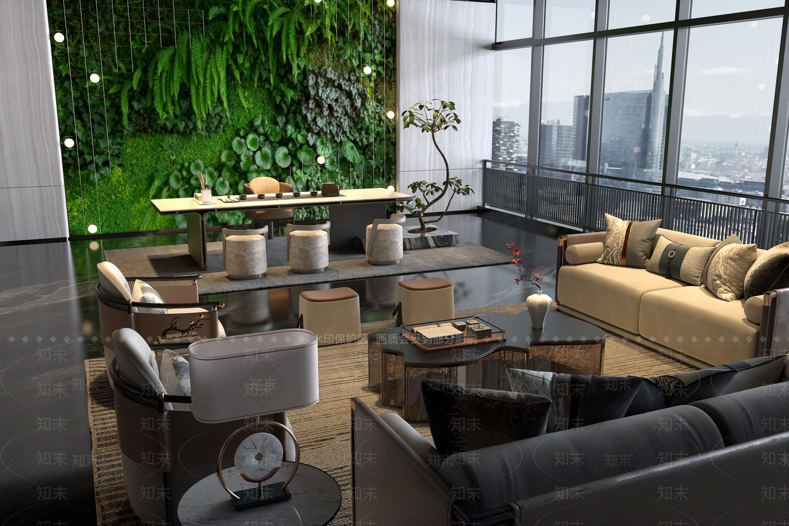 现代休息区3D模型下载【ID:1194873261】