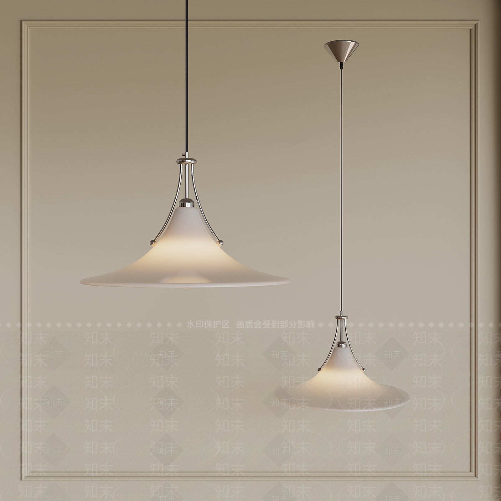 中古奶油餐厅吊灯3D模型下载【ID:1194874589】