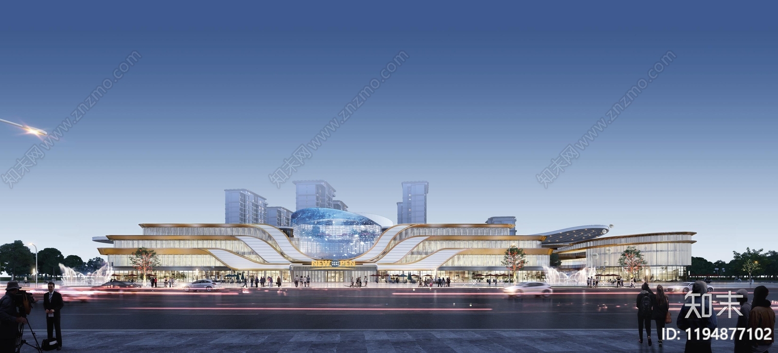 现代商业街区建筑下载【ID:1194877102】