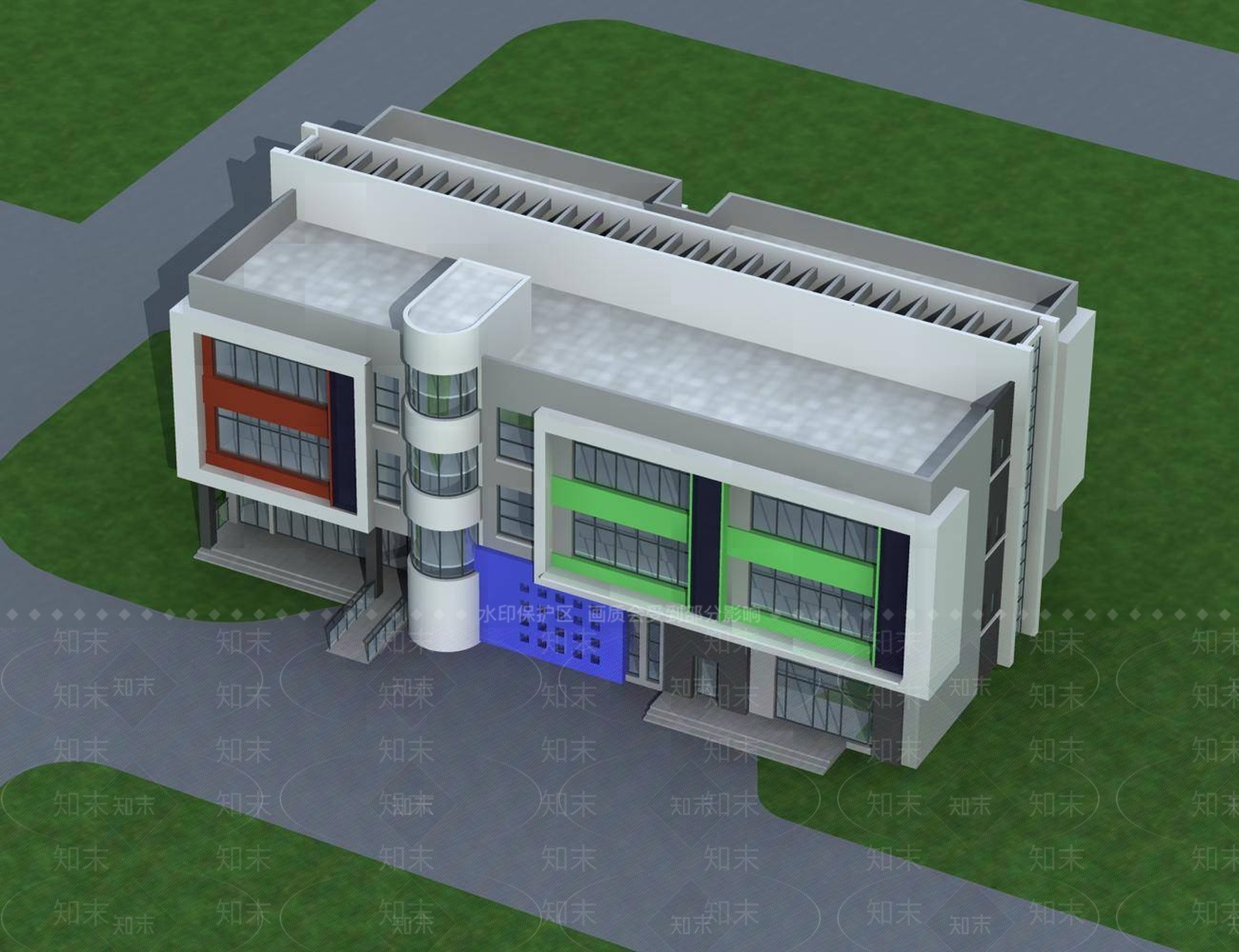 现代幼儿园3D模型下载【ID:1194883287】