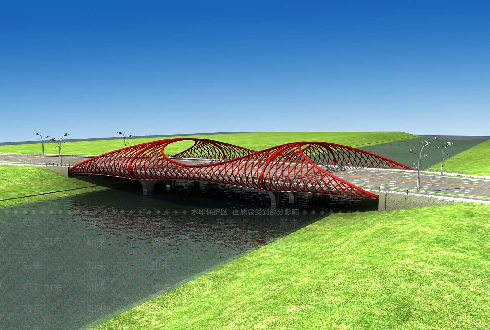 现代桥3D模型下载【ID:1194883590】