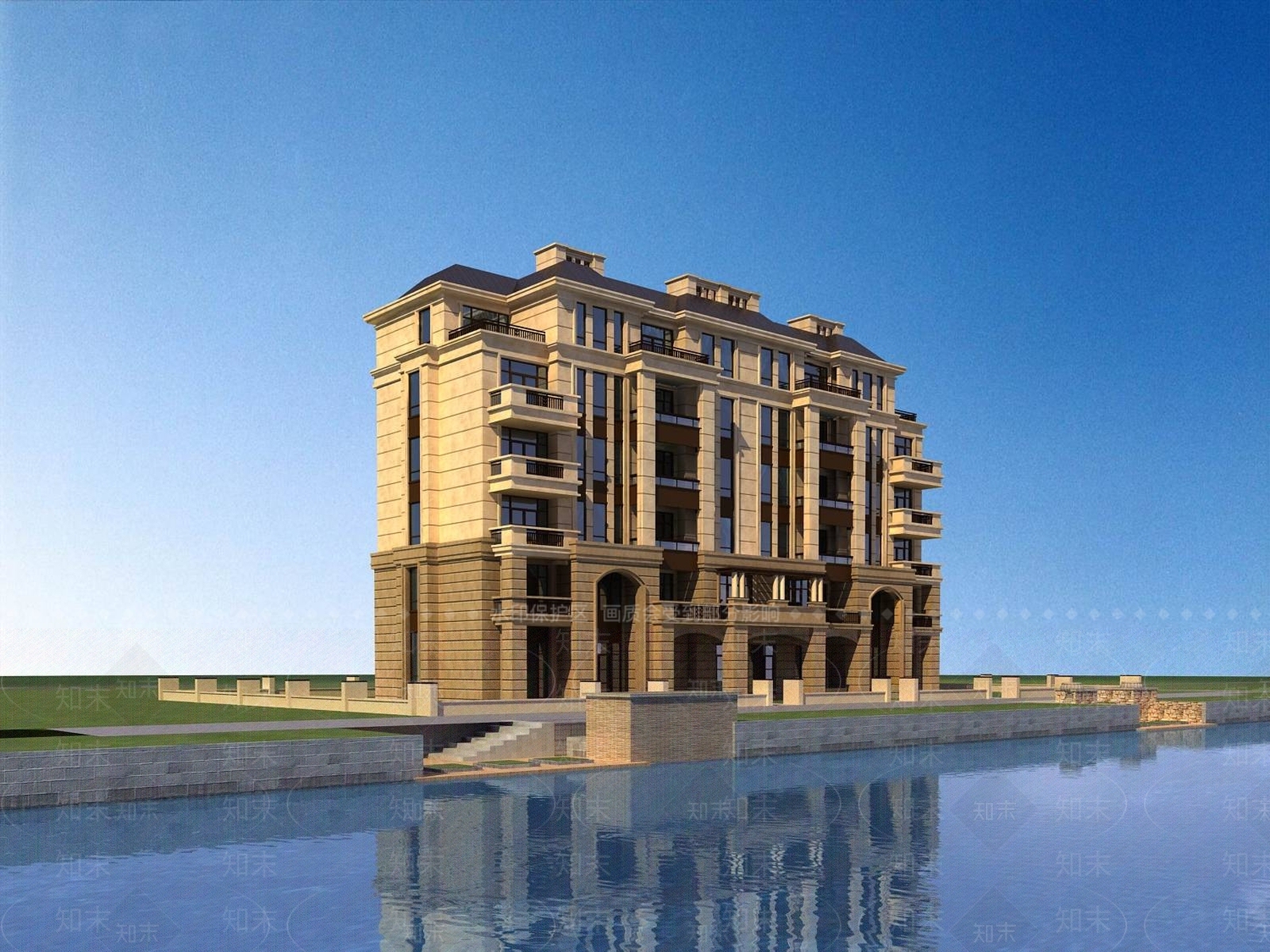 欧式其他住宅外观3D模型下载【ID:1194884054】
