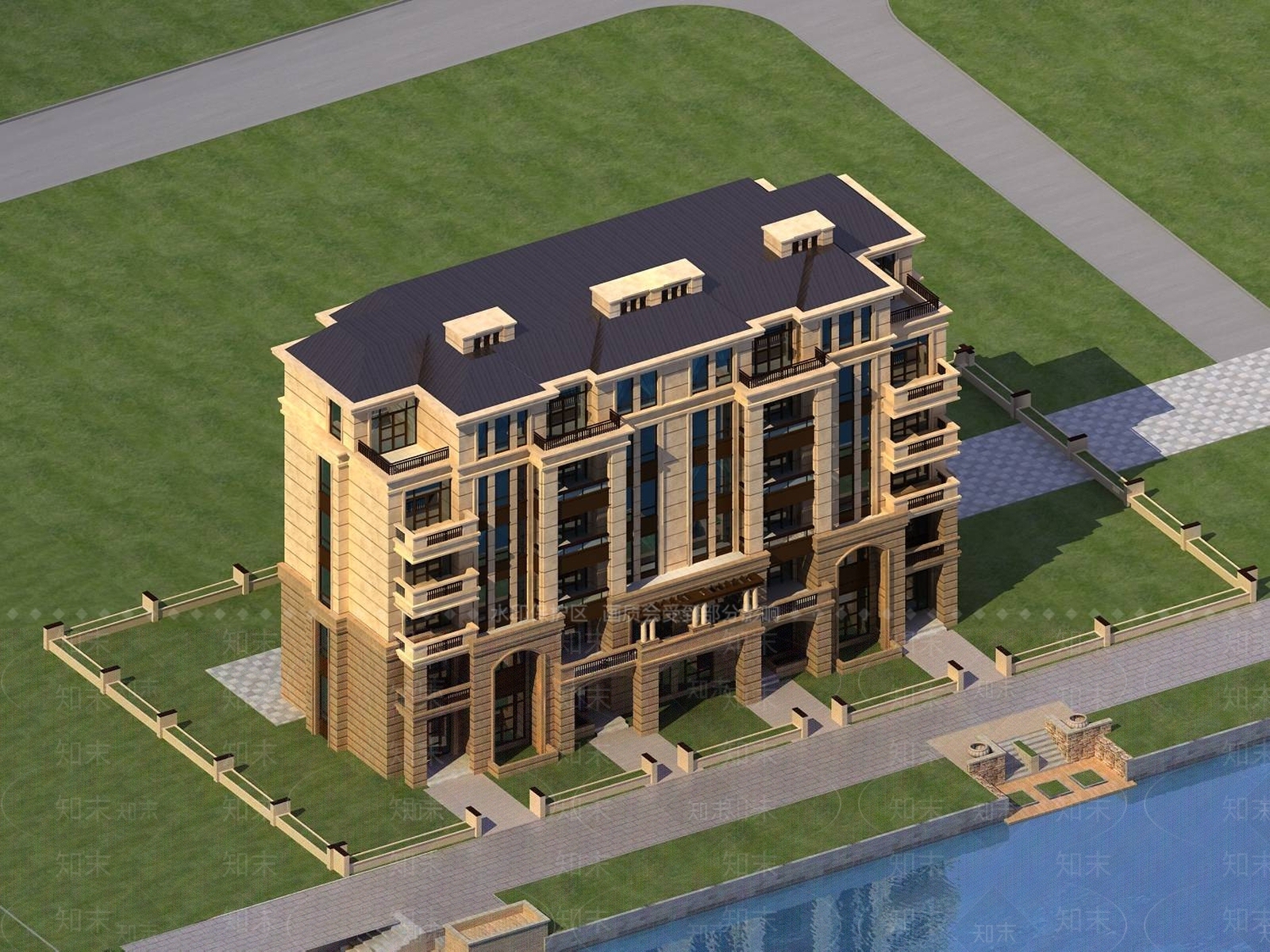 欧式其他住宅外观3D模型下载【ID:1194884054】