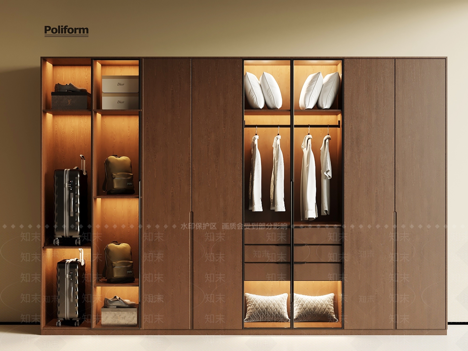 新中式衣柜3D模型下载【ID:1194887065】