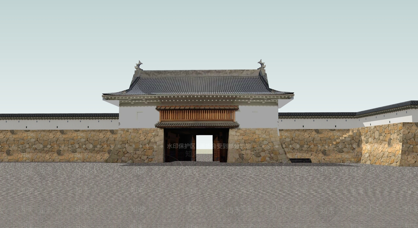 日式古建筑SU模型下载【ID:1194888917】