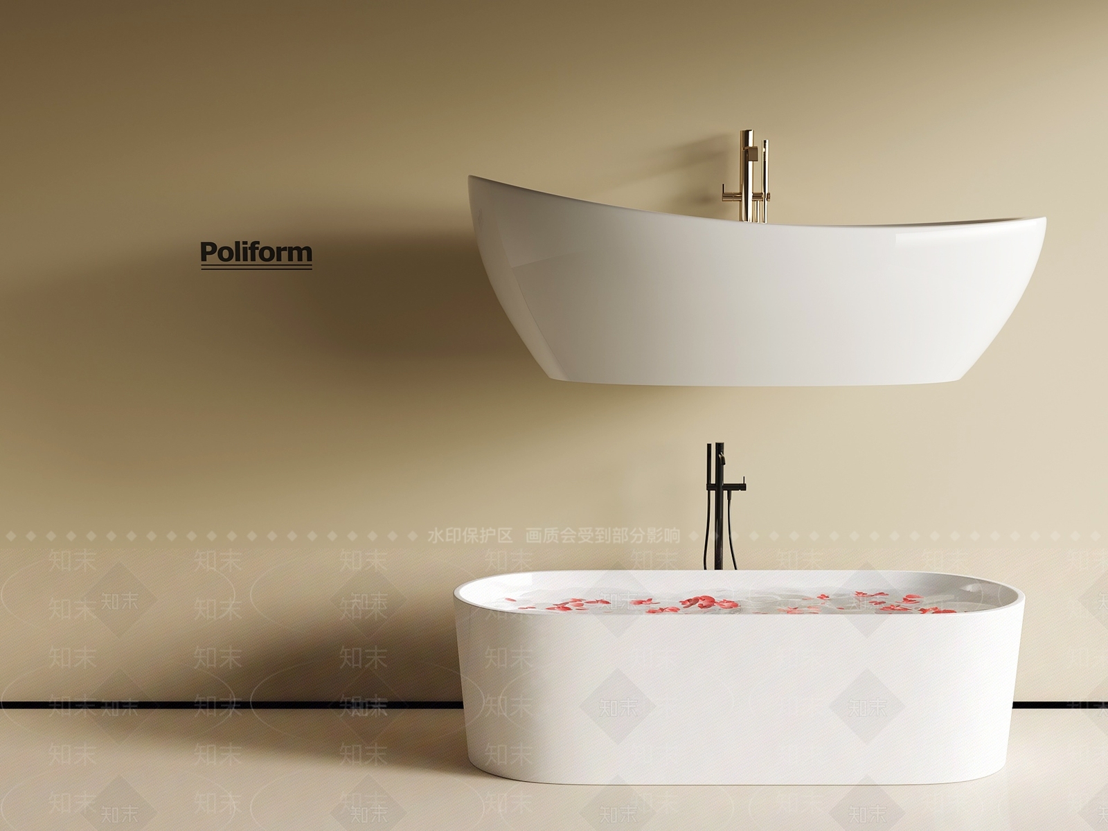 浴缸SU模型下载【ID:1194889012】