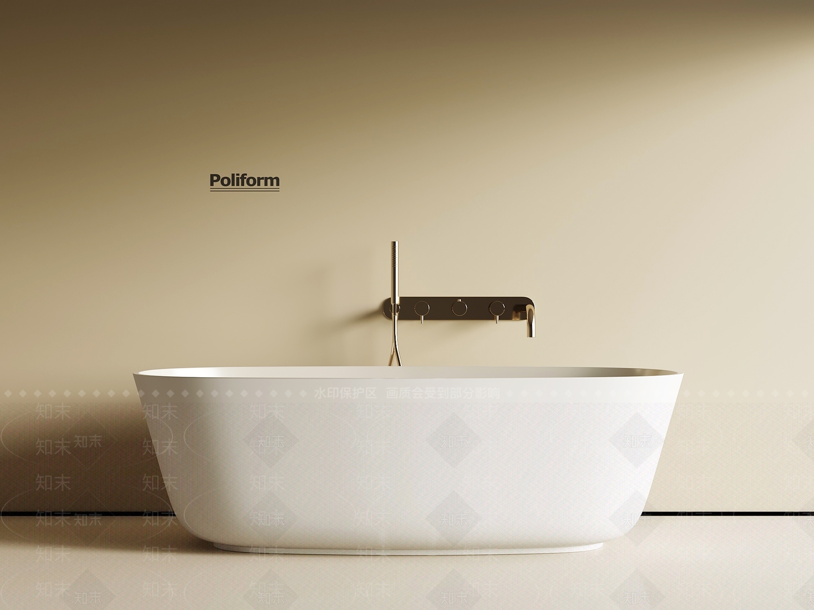 浴缸SU模型下载【ID:1194889247】