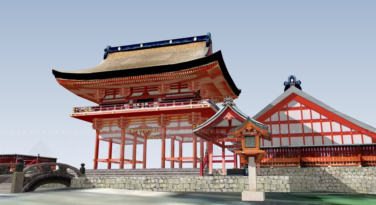 日式古建筑SU模型下载【ID:1194889876】