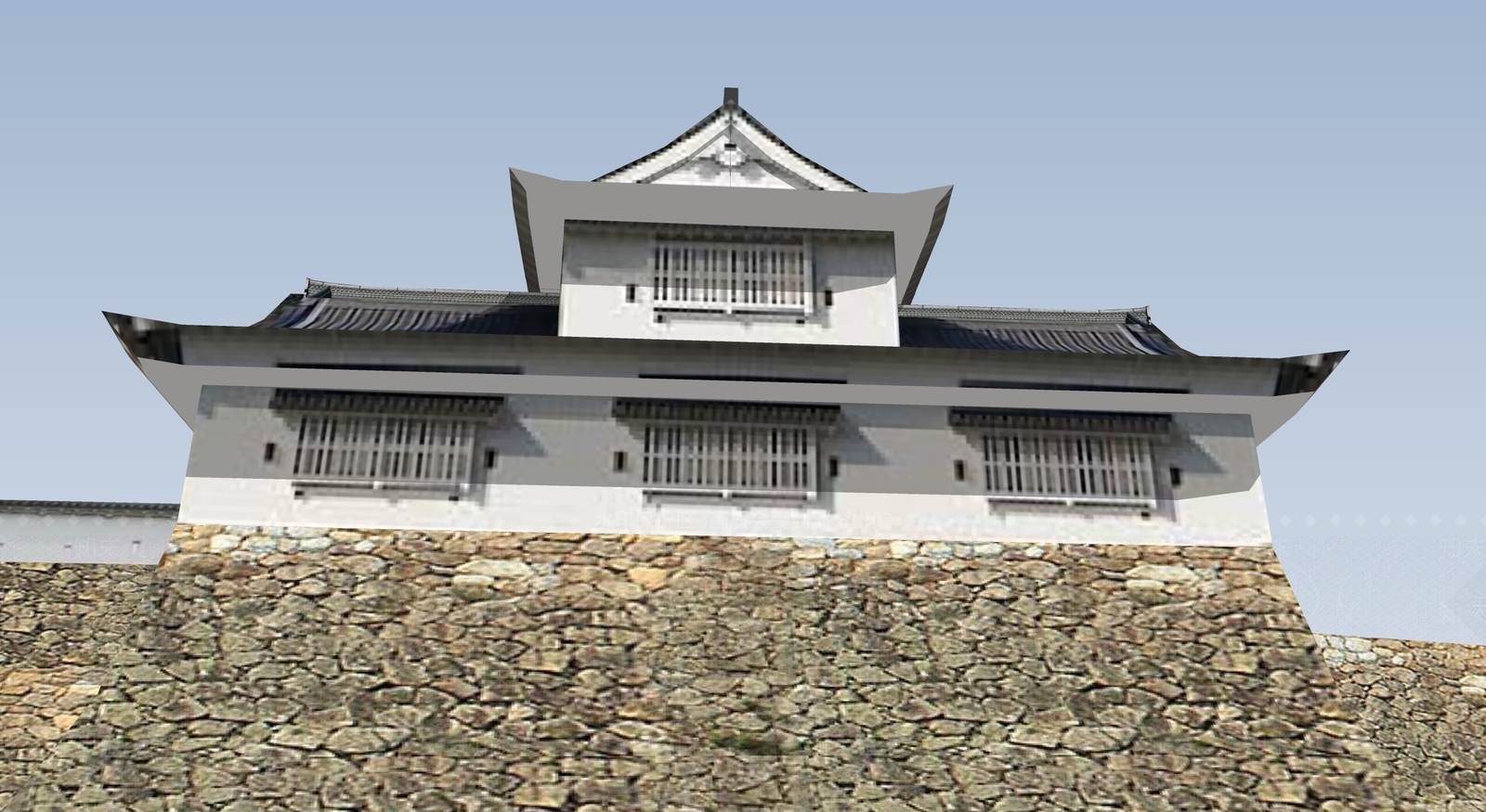 日式古建筑SU模型下载【ID:1194890463】