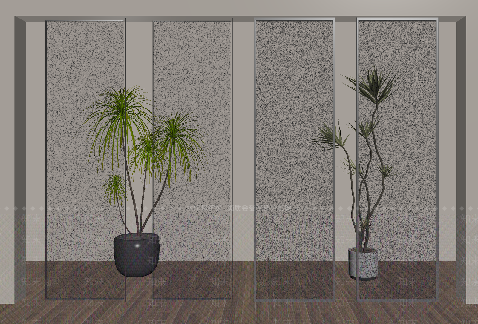 现代隔断SU模型下载【ID:1194893996】