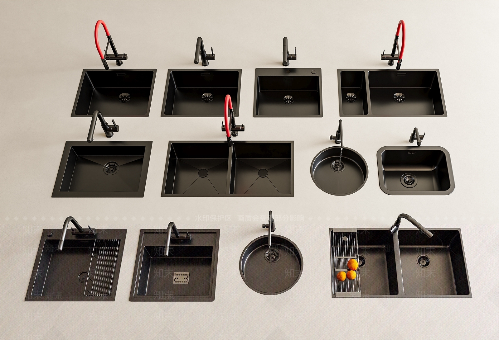 现代水槽SU模型下载【ID:1194894803】