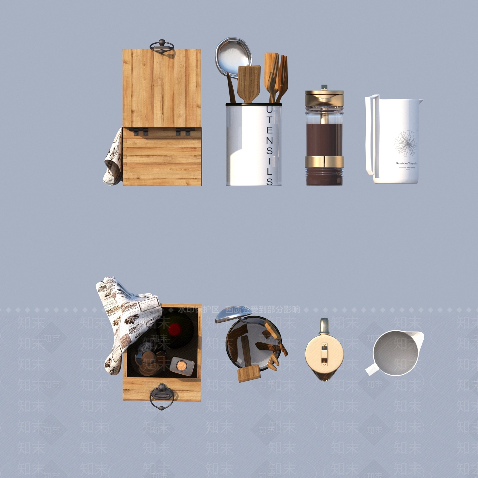 厨房用品3D模型下载【ID:1194896311】