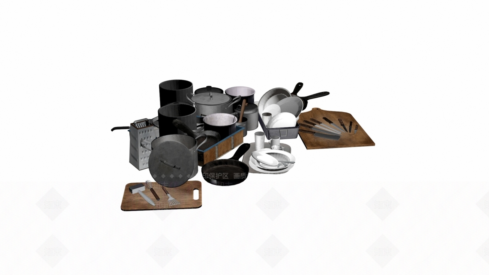 现代厨具3D模型下载【ID:1194896673】