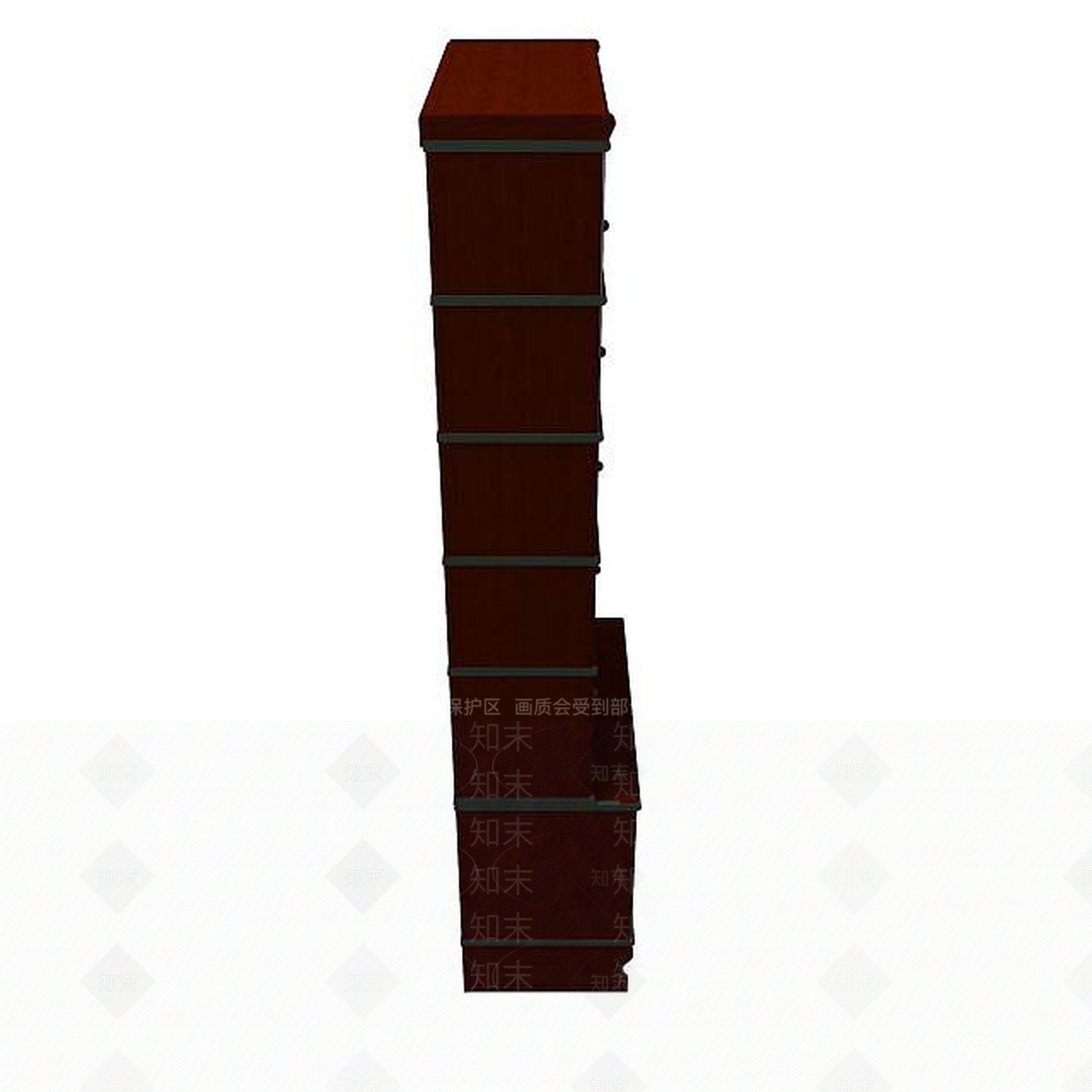 现代古典书柜3D模型下载【ID:1194897132】