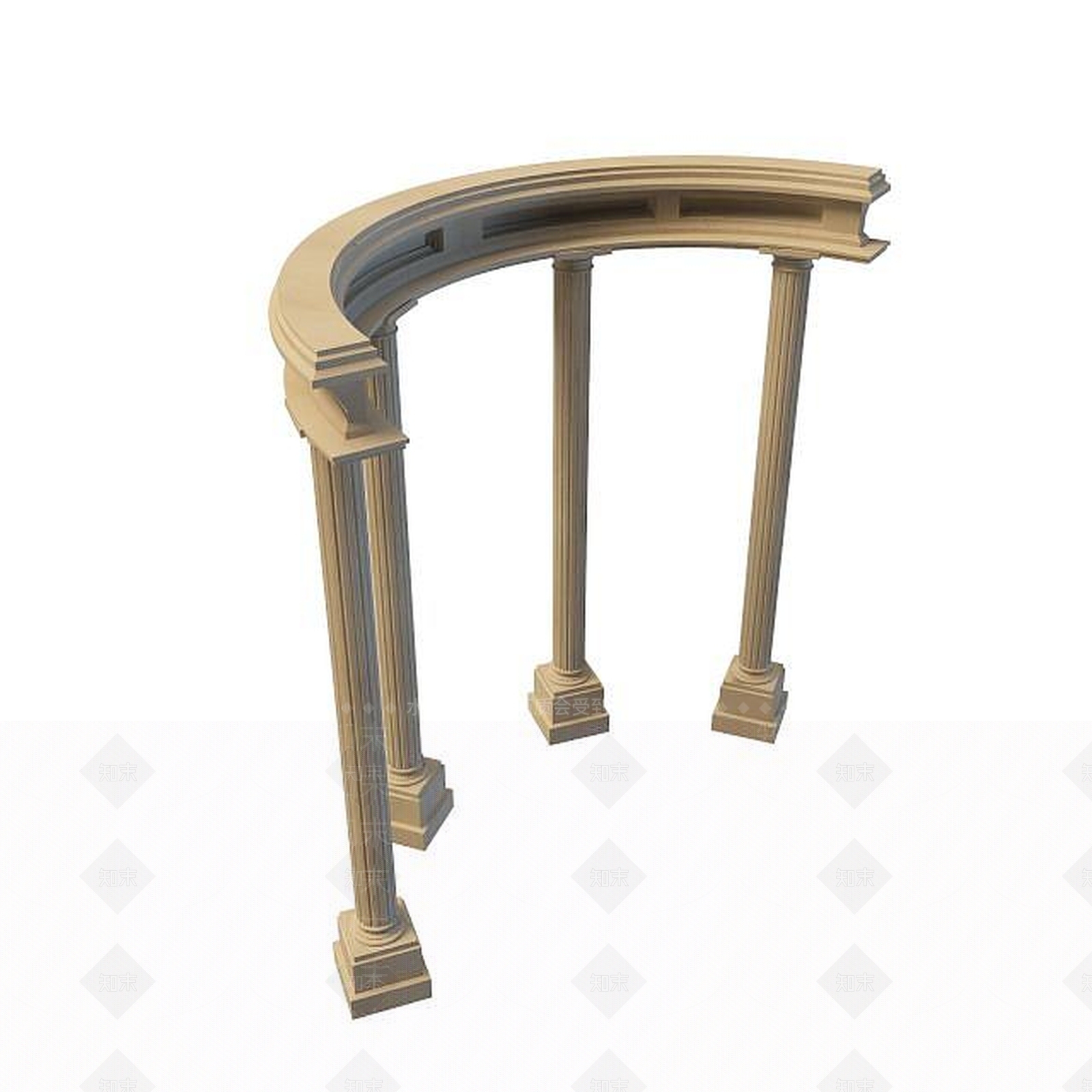 现代园林小品3D模型下载【ID:1194899555】