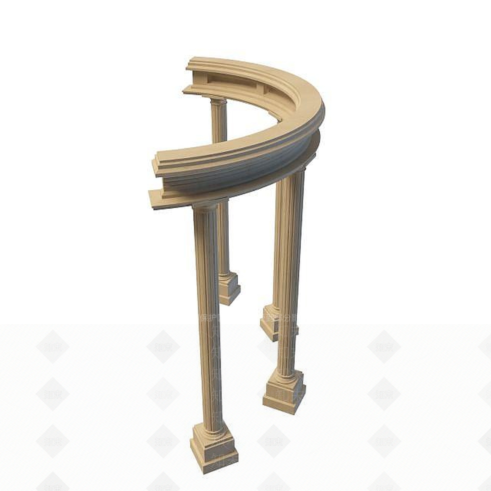 现代园林小品3D模型下载【ID:1194899555】