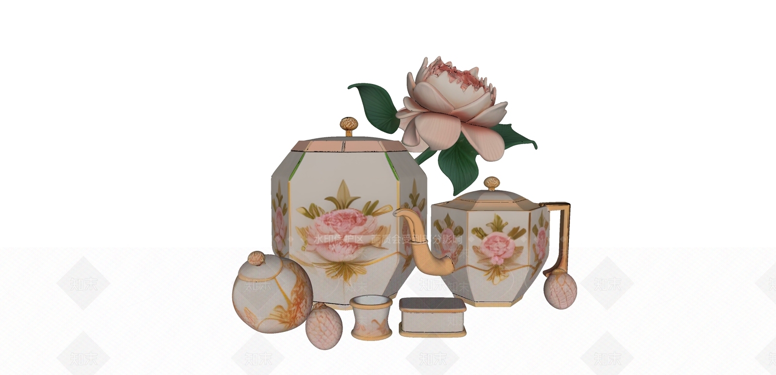 茶具SU模型下载【ID:1194899715】