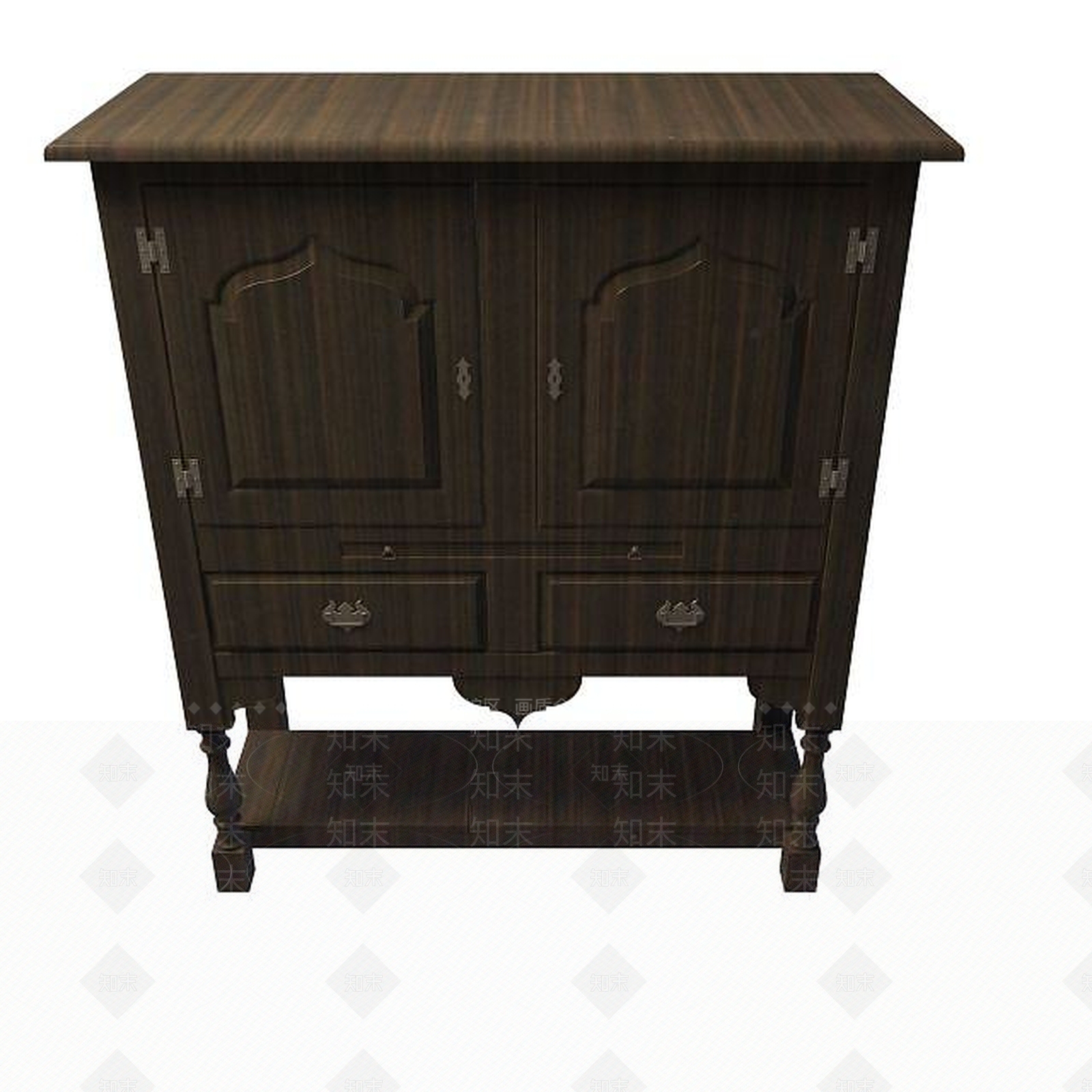 中式古典柜子3D模型下载【ID:1194901105】