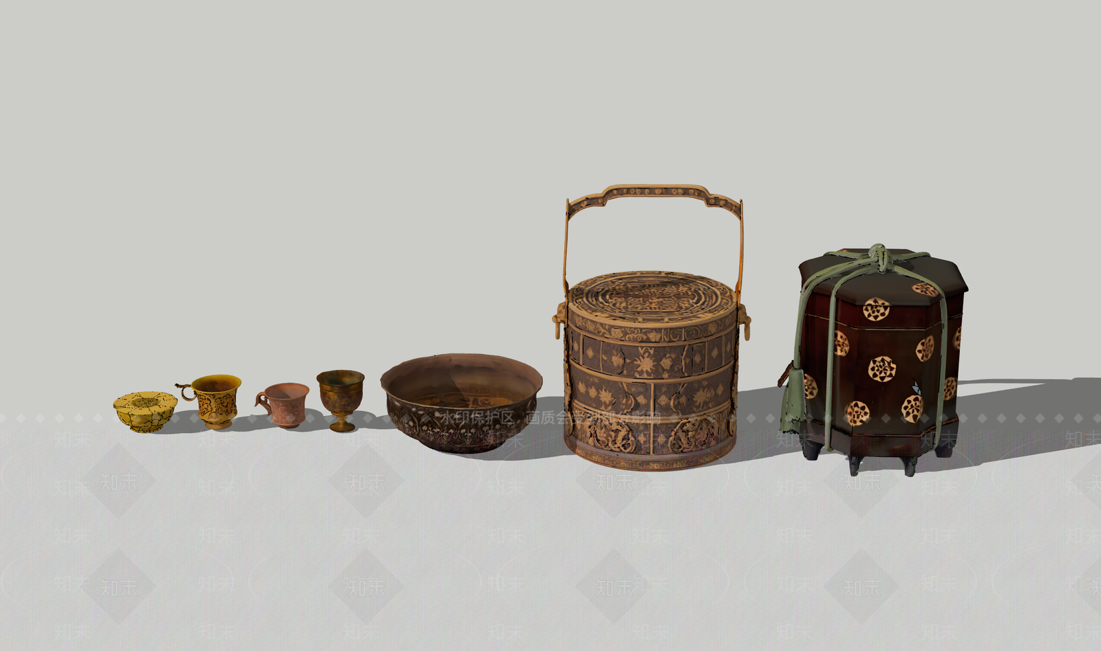 餐具SU模型下载【ID:1194905994】