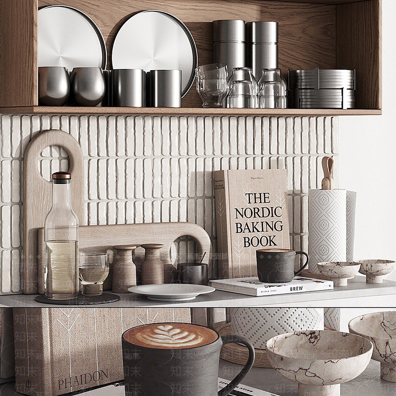 北欧厨房餐具装饰品3D模型下载【ID:1194906883】