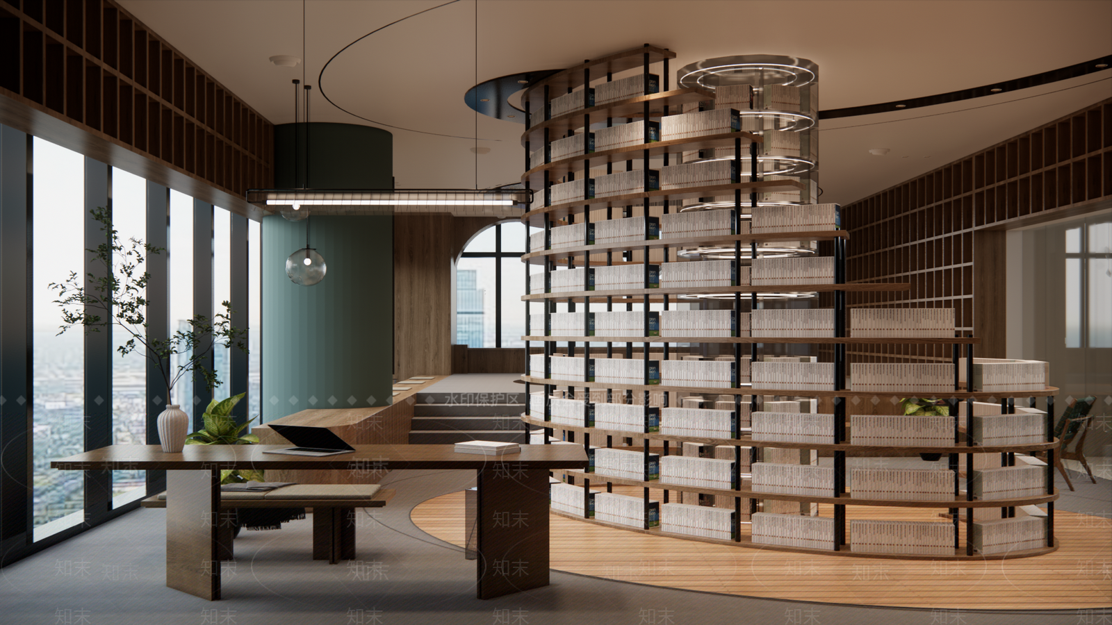 现代图书馆SU模型下载【ID:1194908682】