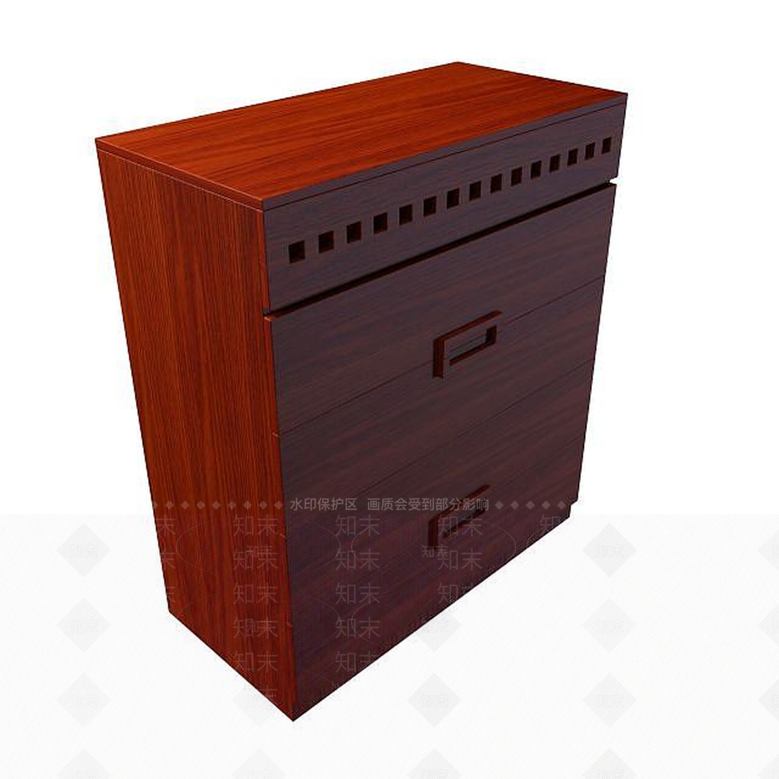 中式木质柜子3D模型下载【ID:1194910537】