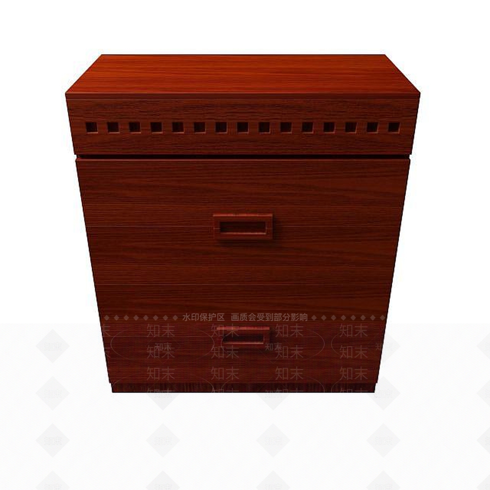 中式木质柜子3D模型下载【ID:1194910537】