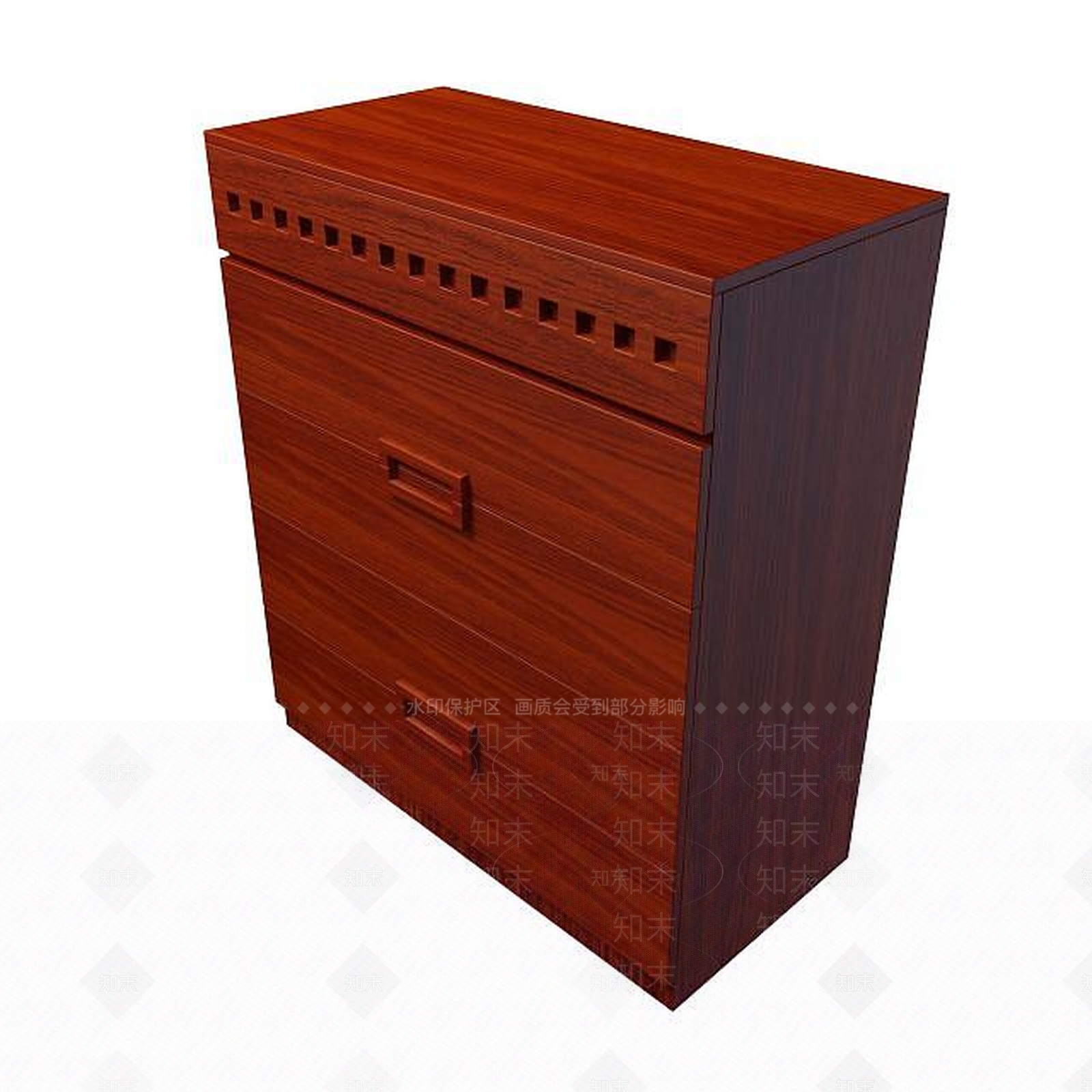 中式木质柜子3D模型下载【ID:1194910537】