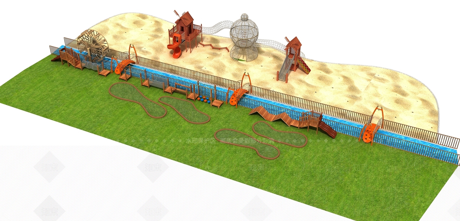 现代儿童木质拓展玩具3D模型下载【ID:1194912055】