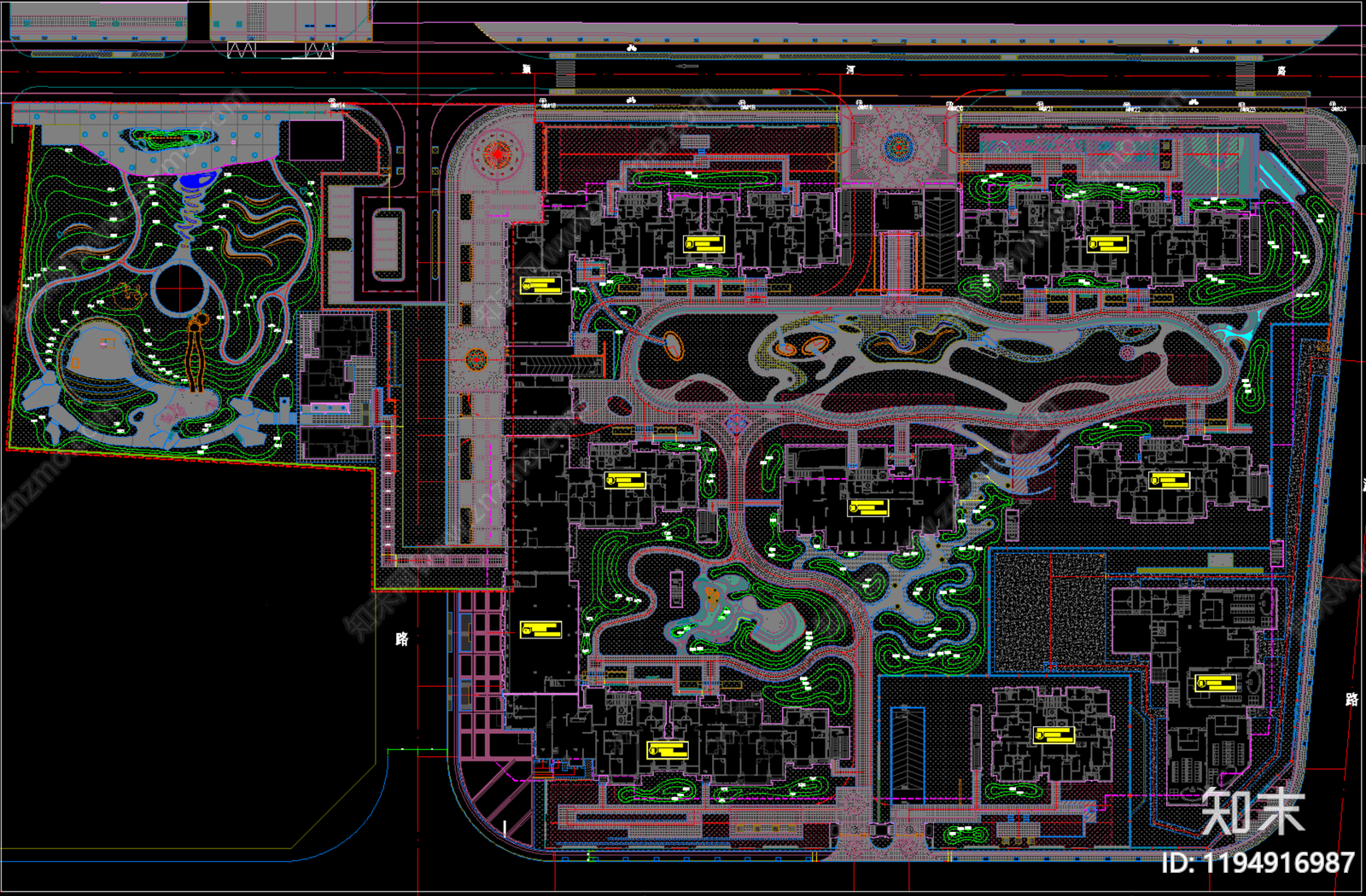 示范区景观施工图下载【ID:1194916987】