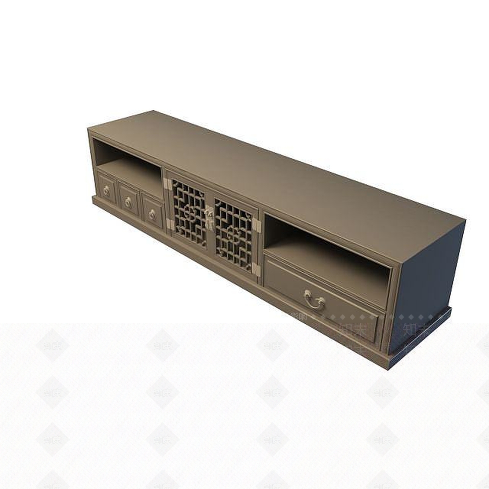 现代古典电视柜3D模型下载【ID:1194918719】