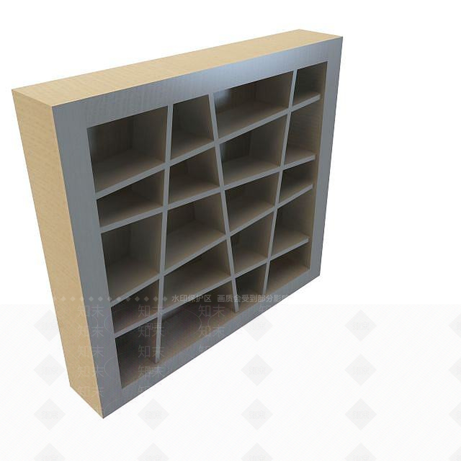 现代实木边柜3D模型下载【ID:1194919027】