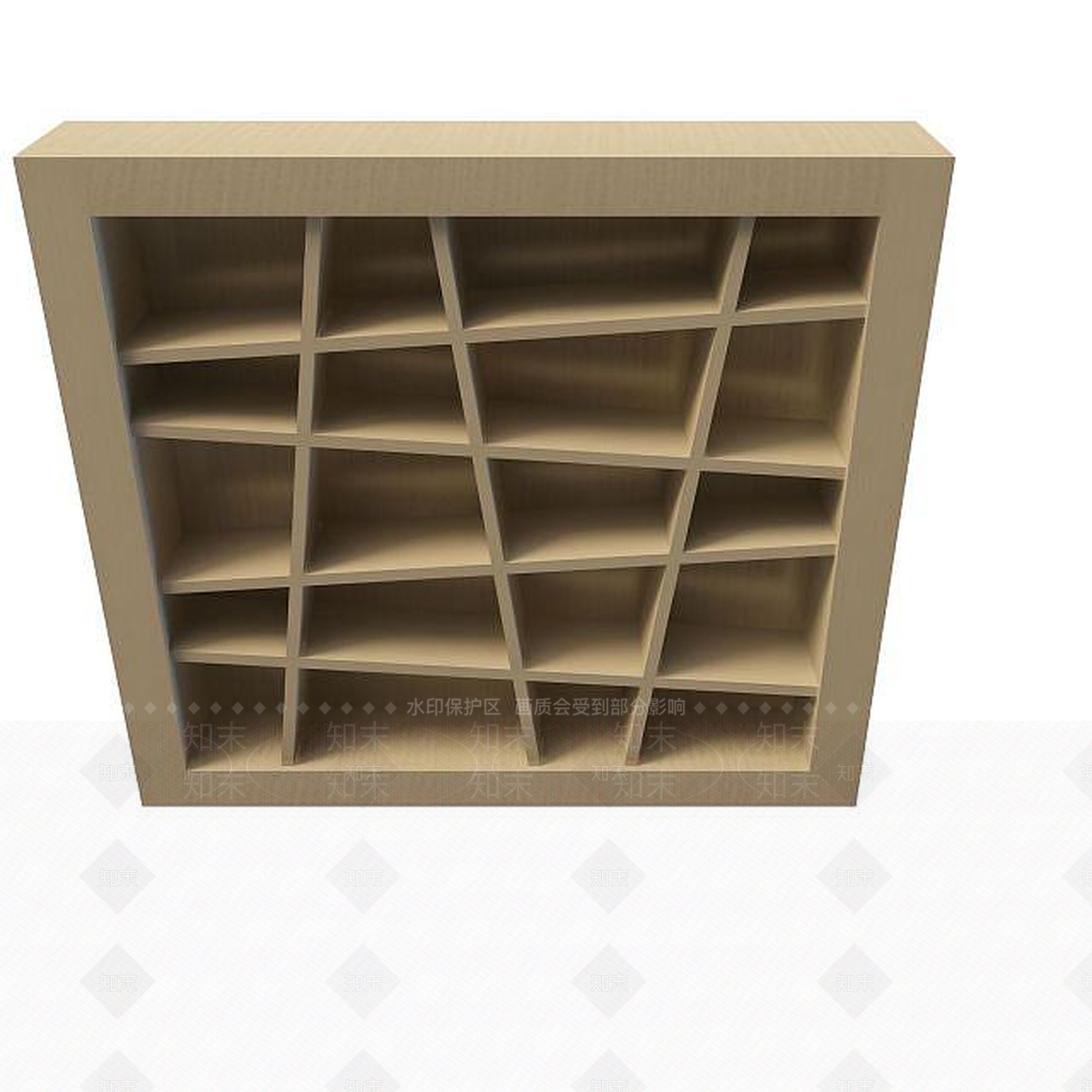 现代实木边柜3D模型下载【ID:1194919027】