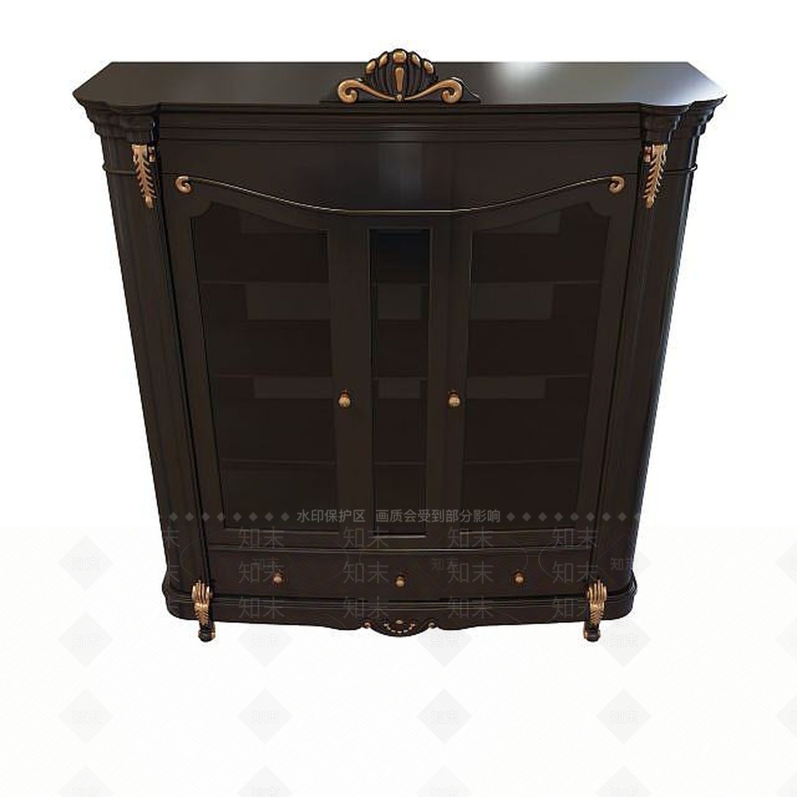 现代高档古典酒柜3D模型下载【ID:1194919375】