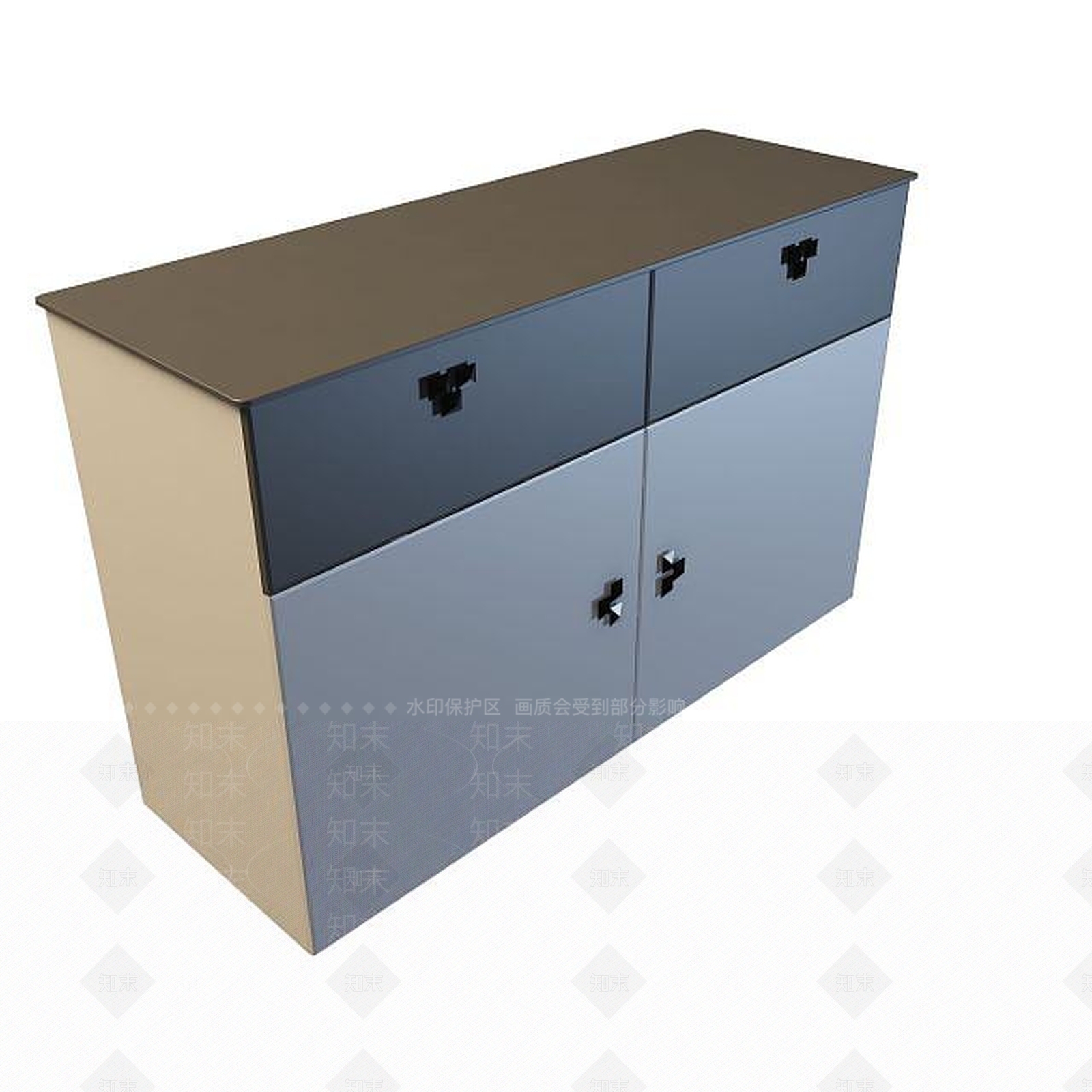 现代简约鞋柜3D模型下载【ID:1194920227】