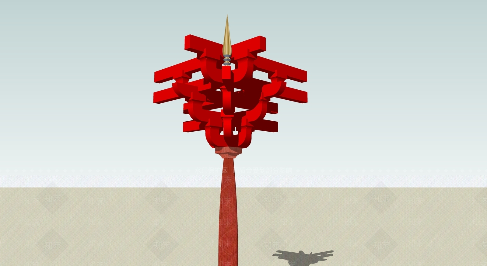 中式古建筑SU模型下载【ID:1194920739】