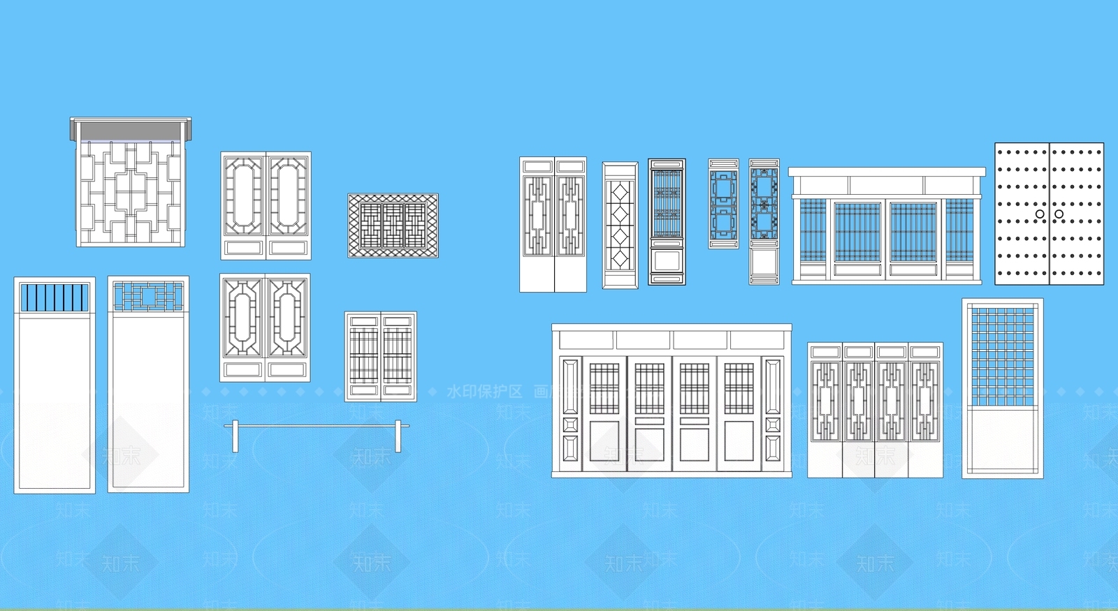 中式古建筑SU模型下载【ID:1194922369】