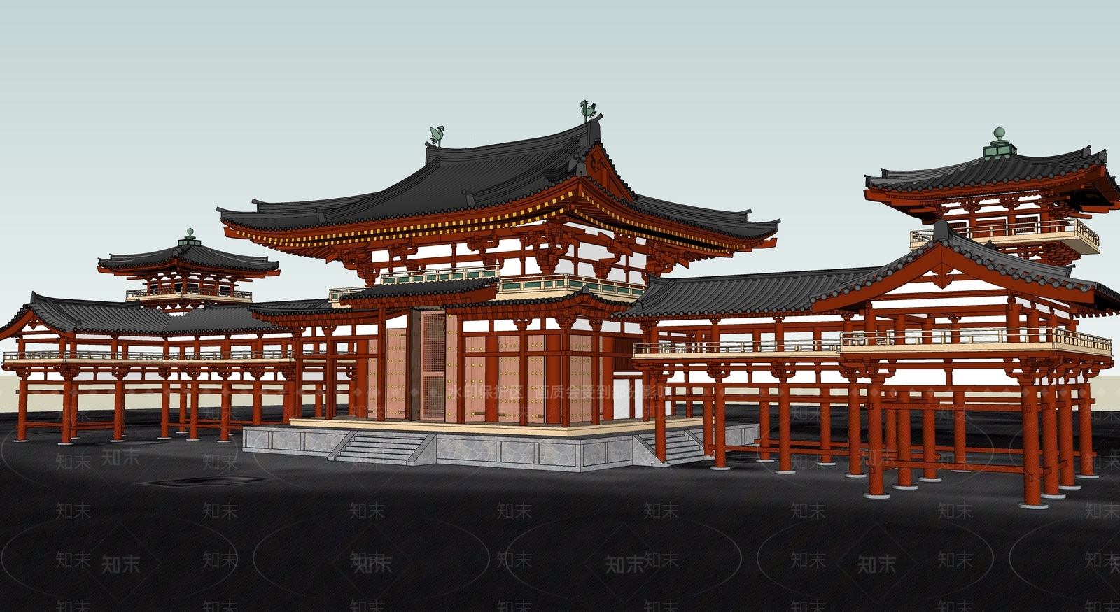 中式古建筑SU模型下载【ID:1194924812】