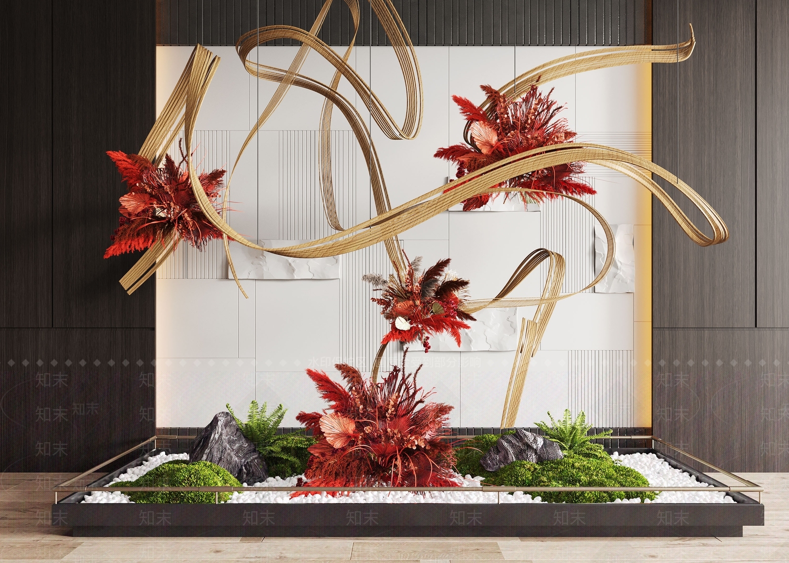 现代室内景观3D模型下载【ID:1194928048】