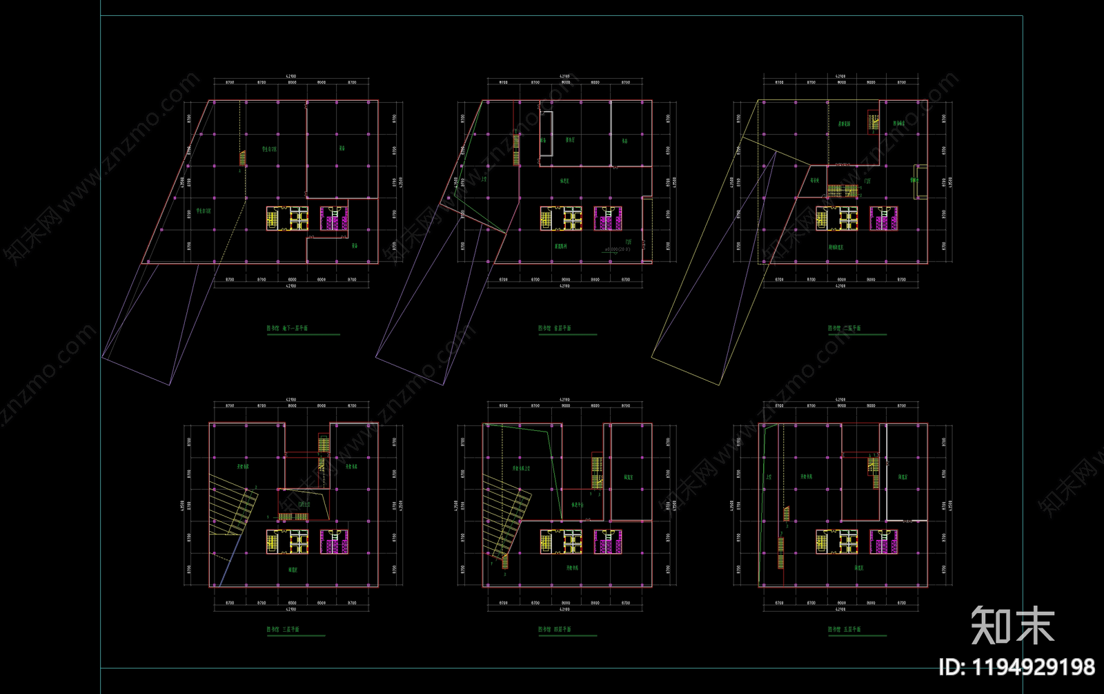 现代新中式学校建筑cad施工图下载【ID:1194929198】
